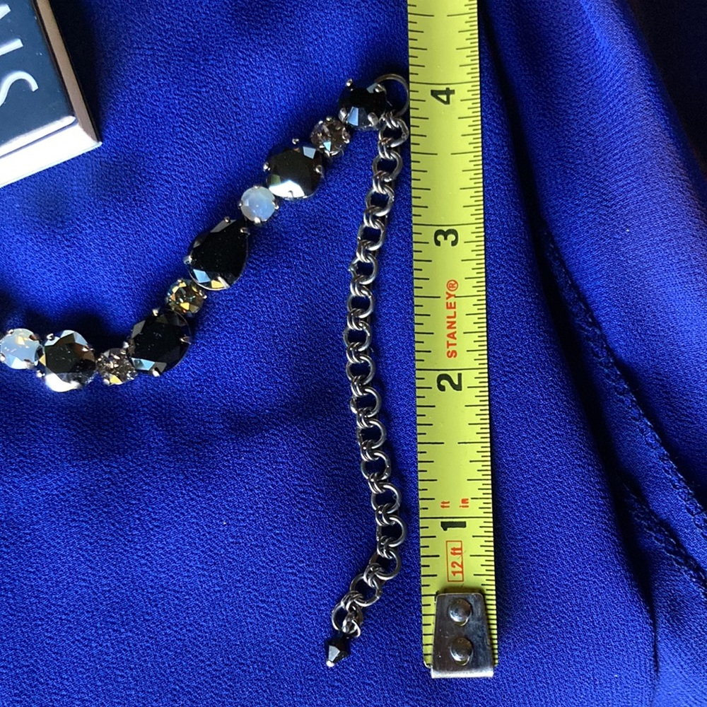 Sorrelli New Black Crystal & Silvertone Narcissus Necklace - Picture 5 of 10